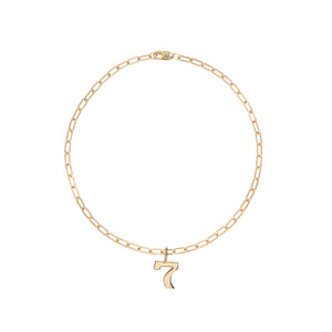 ali grace jewelry ali grace custom gold chain anklet charm anklet paperlink chain handmade in nyc sustainable fashion lucky 7 good luck charm