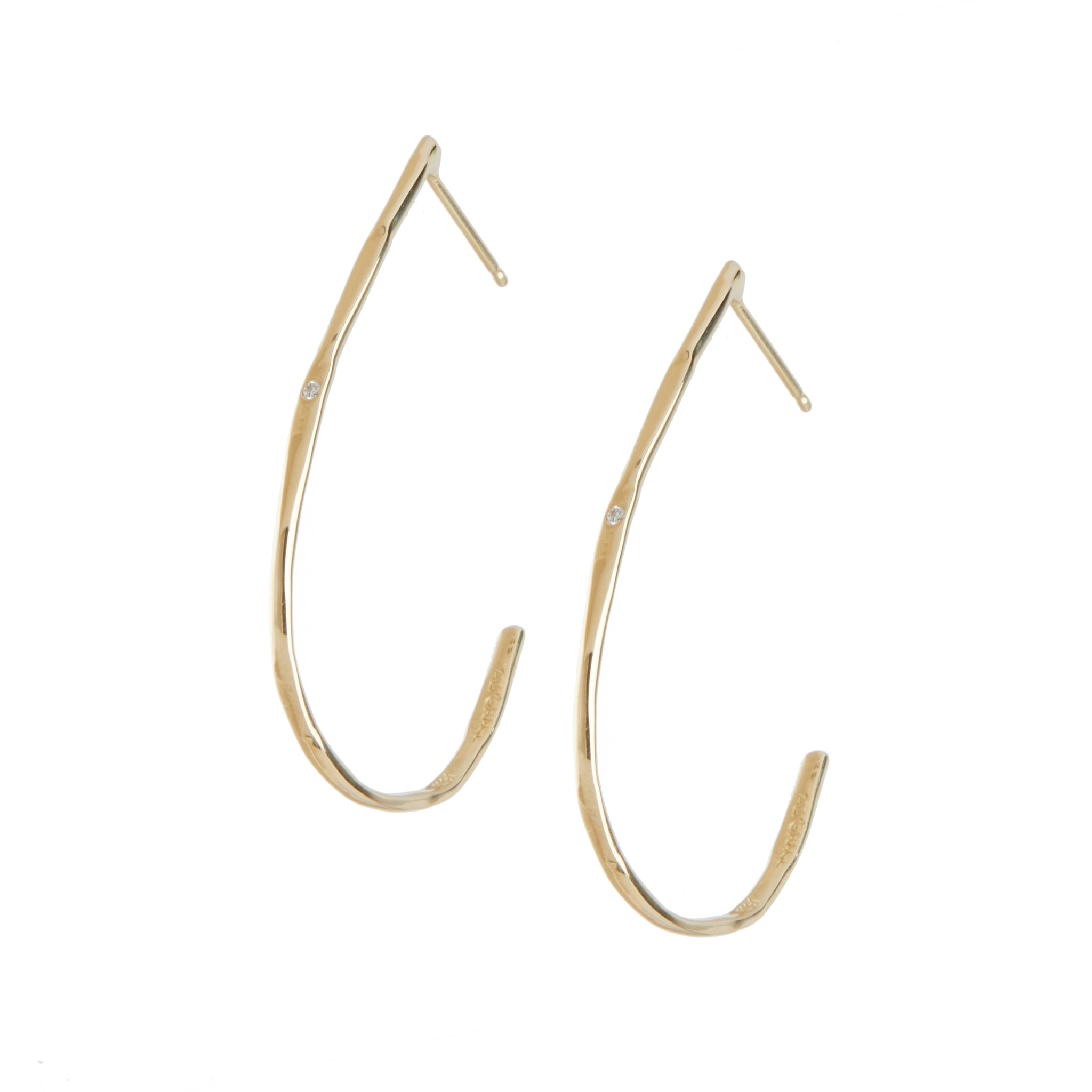 Gold & Diamond Hoops – Ali Grace Jewelry